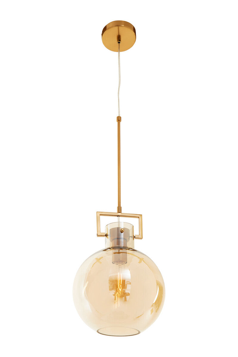 Orsina Trieste Rounded Pendant Light – Bronze & Champagne Glass