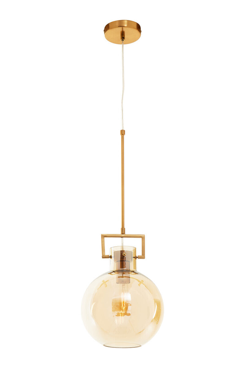 Orsina Trieste Rounded Pendant Light – Bronze & Champagne Glass