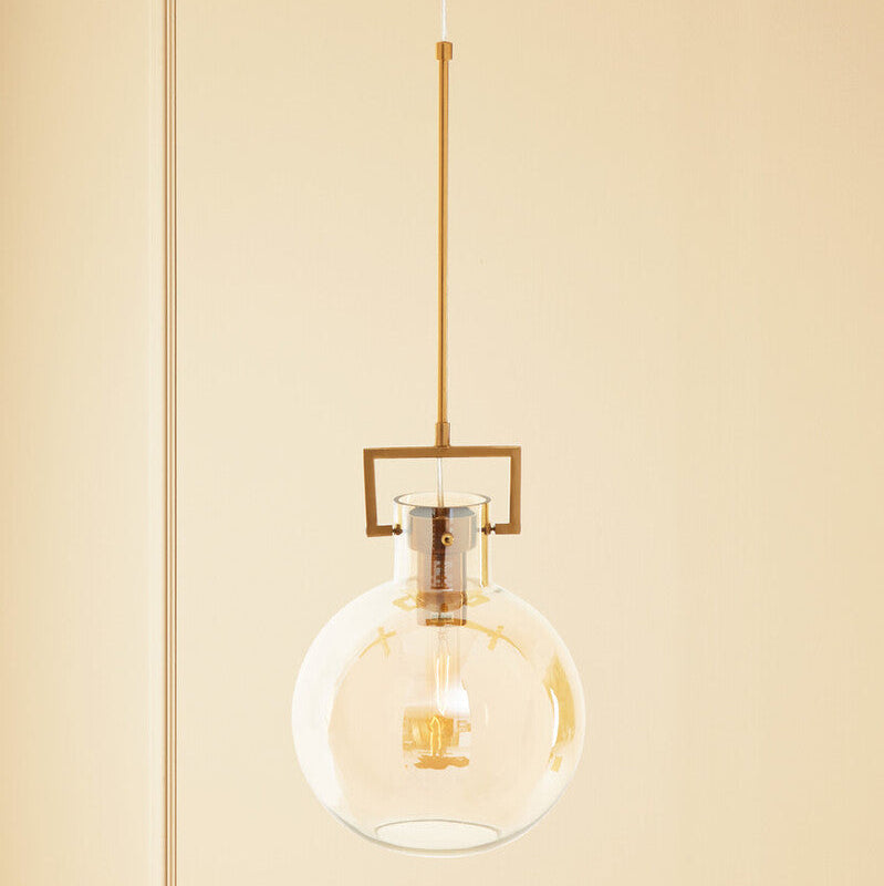Orsina Trieste Rounded Pendant Light – Bronze & Champagne Glass