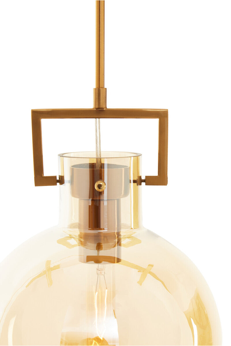 Orsina Trieste Rounded Pendant Light – Bronze & Champagne Glass