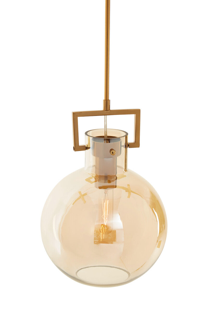 Orsina Trieste Rounded Pendant Light – Bronze & Champagne Glass