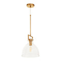 Orsina Trieste Bowl Pendant Light – Clear Glass & Bronze Dome Shade