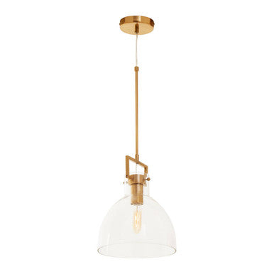 Orsina Trieste Bowl Pendant Light – Clear Glass & Bronze Dome Shade