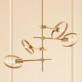 Orsina Trieste Multi Ring Pendant Light – Mid-Century Brass & Gold