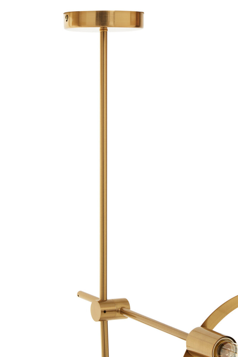 Orsina Trieste Multi Ring Pendant Light – Mid-Century Brass & Gold