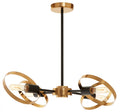 Orsina Trieste 4-Bulb Ring Pendant Light – Brass & Matte Black