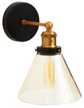 Orsina Trieste Matte Black Wall Light – Adjustable Glass Sconce