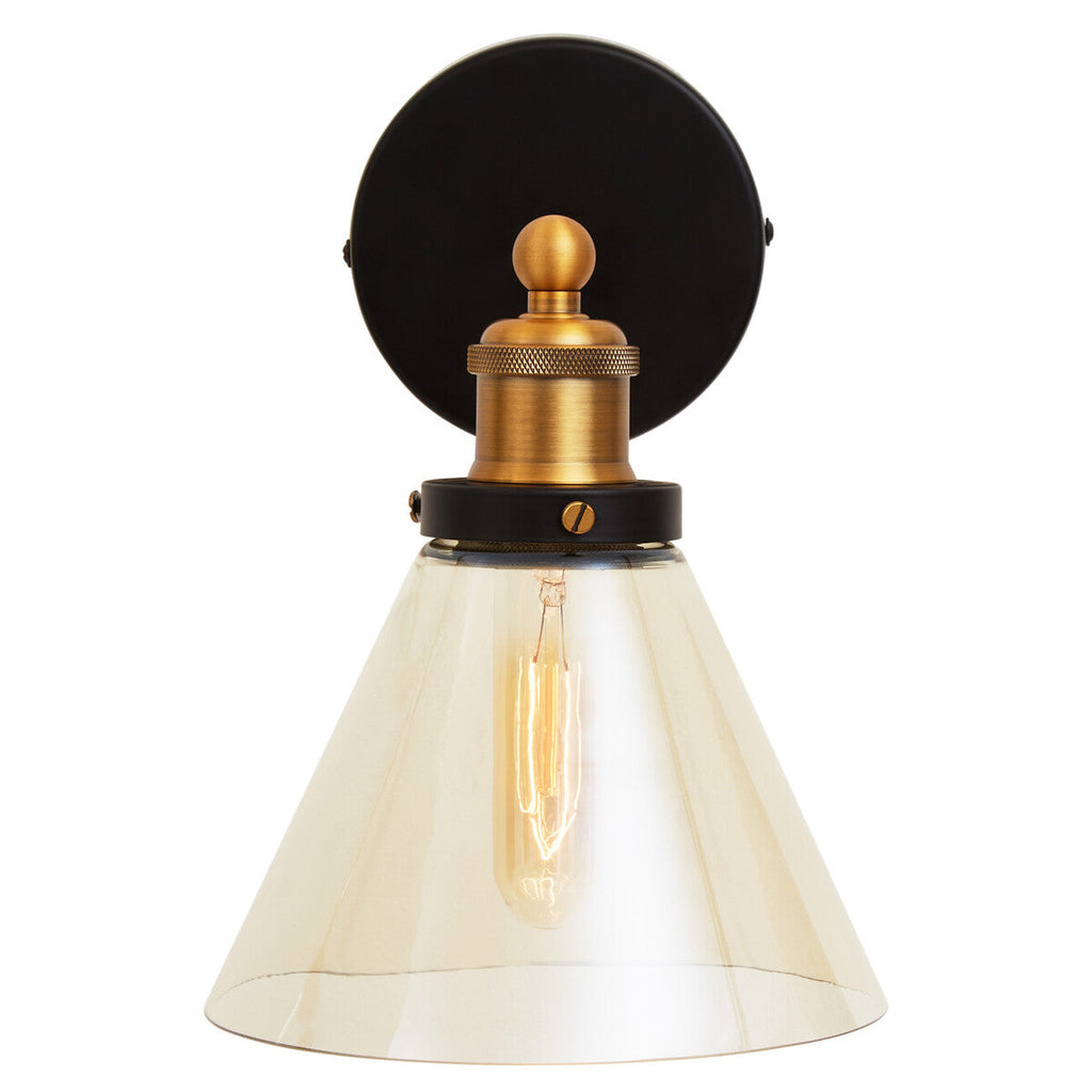 Orsina Trieste Matte Black Wall Light – Adjustable Glass Sconce