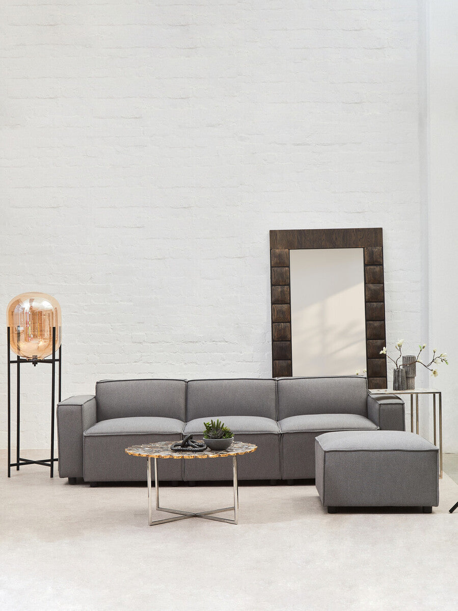 Orsina Trieste Floor Lamp – Modern Black Metal with Champagne Glass