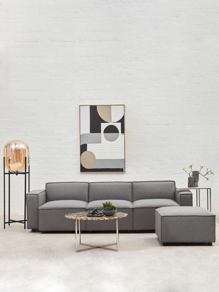 Orsina Trieste Floor Lamp – Modern Black Metal with Champagne Glass