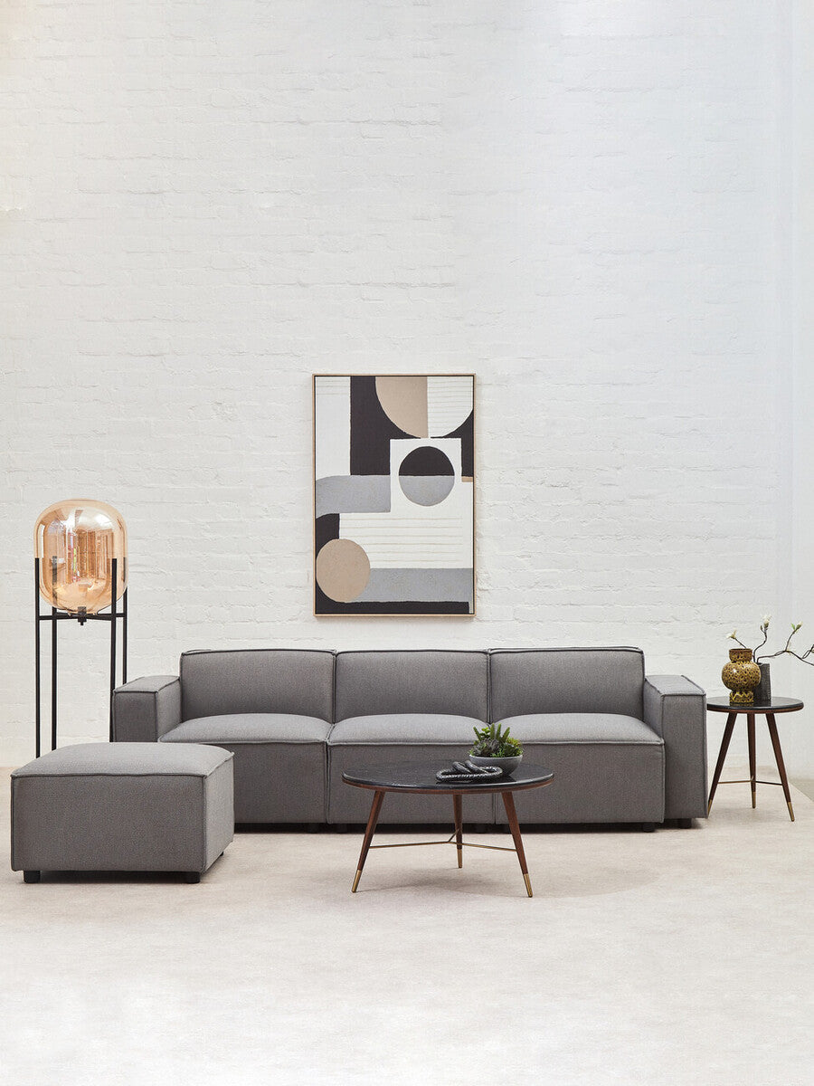 Orsina Trieste Floor Lamp – Modern Black Metal with Champagne Glass