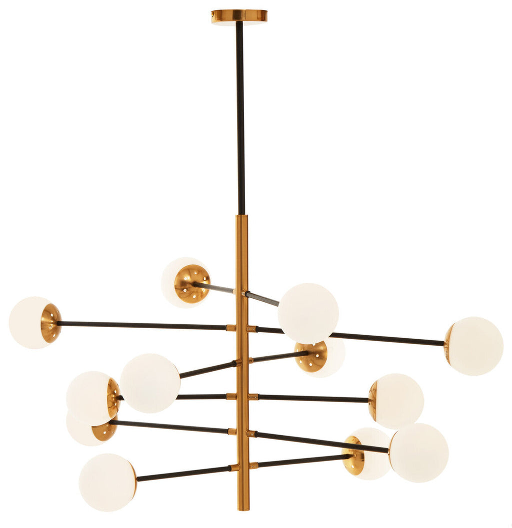 Orsina Trieste 12-Bulb Mid-Century Modern Glass Globe Pendant Light