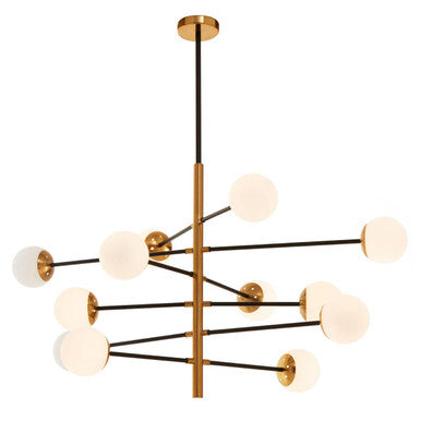 Orsina Trieste 12-Bulb Mid-Century Modern Glass Globe Pendant Light