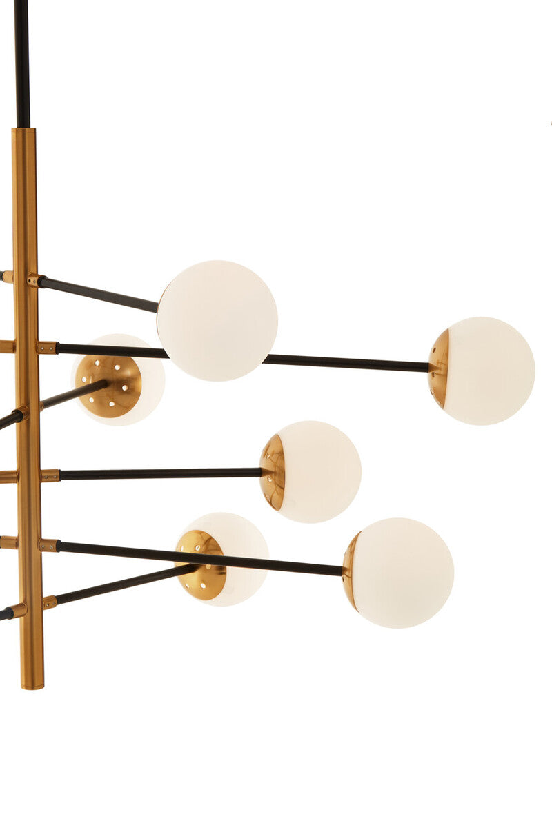 Orsina Trieste 12-Bulb Mid-Century Modern Glass Globe Pendant Light