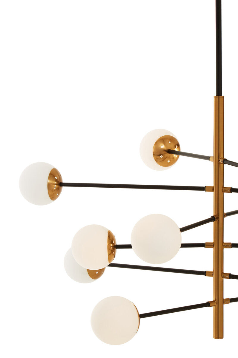 Orsina Trieste 12-Bulb Mid-Century Modern Glass Globe Pendant Light