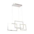 Orsina Trieste 3-Square Pendant Light | Chrome Stainless Steel Chandelier