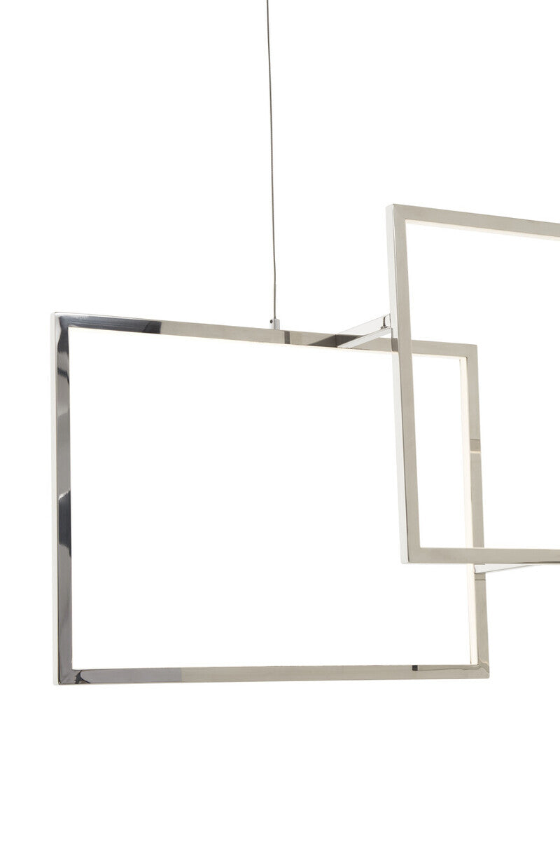 Orsina Trieste 3-Square Pendant Light | Chrome Stainless Steel Chandelier
