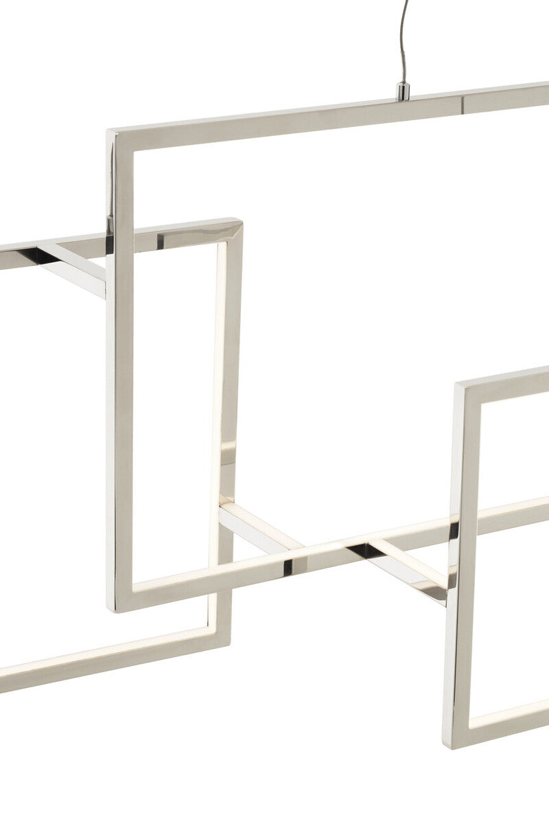Orsina Trieste 3-Square Pendant Light | Chrome Stainless Steel Chandelier