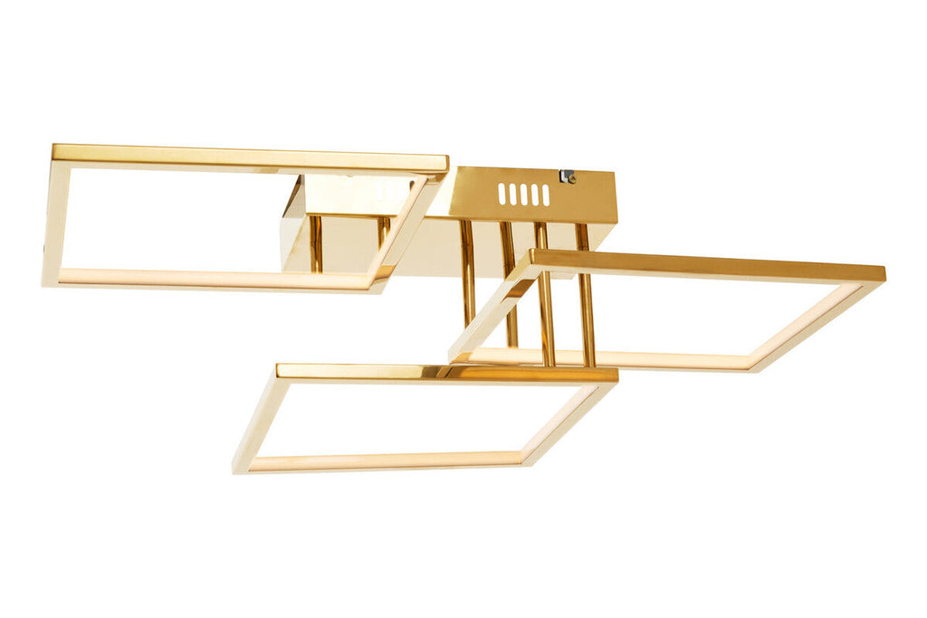 Orsina Trieste Three Square Ceiling Light | Modern Stainless Steel Fixture