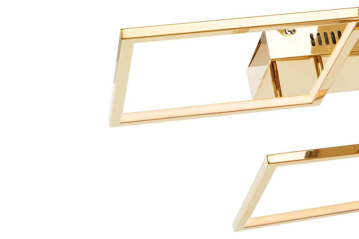 Orsina Trieste Three Square Ceiling Light | Modern Stainless Steel Fixture