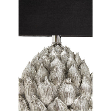 Orsina Artichoke Table Lamp – Silver Sculptural Boho Accent Light