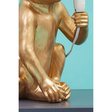 Orsina Monkey Table Lamp – Handcrafted Gold Finish Animal Decor