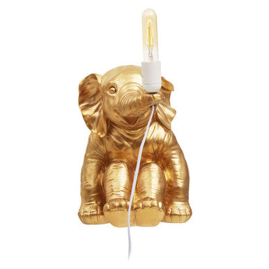 Orsina Elephant Table Lamp – Gold Sculptural Boho Animal Accent Light
