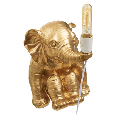 Orsina Elephant Table Lamp – Gold Sculptural Boho Animal Accent Light