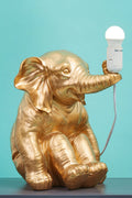 Orsina Elephant Table Lamp – Gold Sculptural Boho Animal Accent Light