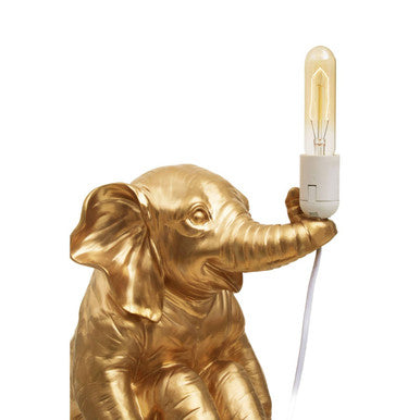 Orsina Elephant Table Lamp – Gold Sculptural Boho Animal Accent Light