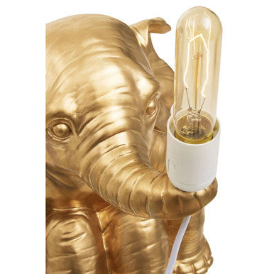Orsina Elephant Table Lamp – Gold Sculptural Boho Animal Accent Light