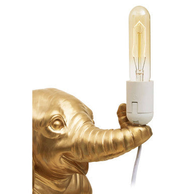Orsina Elephant Table Lamp – Gold Sculptural Boho Animal Accent Light
