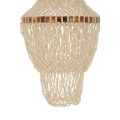 Orsina Palu Shell Pendant Shade – Natural White and Amber Mosaic