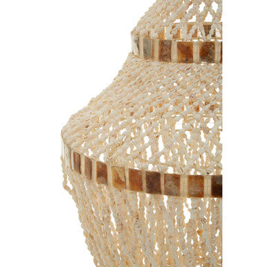 Orsina Palu Shell Pendant Shade – Natural White and Amber Mosaic
