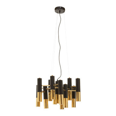 Orsina Drone Linear Pendant Light – Modern Gold and Black Chandelier