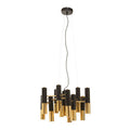 Orsina Drone Linear Pendant Light – Modern Gold and Black Chandelier