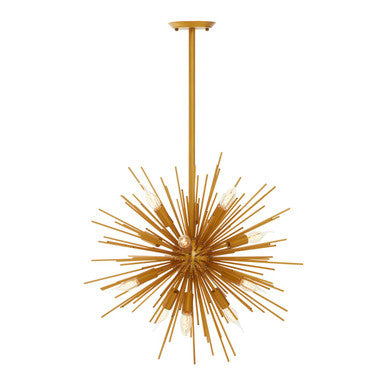 Orsina Spike Brass Starburst Pendant Light – Mid-Century Chandelier