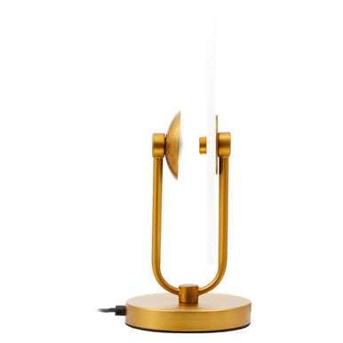Orsina Waldorf White Marble and Gold Table Lamp – Modern Sculptural Light