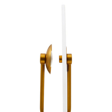 Orsina Waldorf White Marble and Gold Table Lamp – Modern Sculptural Light