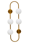 Orsina Abira Modern Wall Light – Four White Glass Globe Sconce