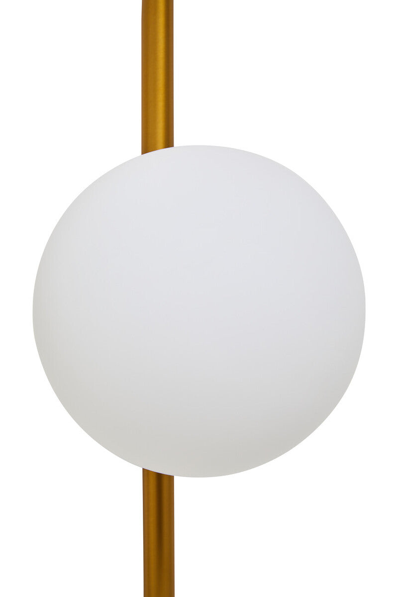 Orsina Abira Modern Wall Light – Four White Glass Globe Sconce