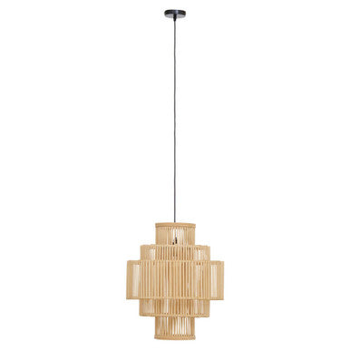 Orsina Lapiz Bamboo Pendant Light – 5-Tier Handcrafted Coastal Chandelier