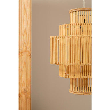 Orsina Lapiz Bamboo Pendant Light – 5-Tier Handcrafted Coastal Chandelier