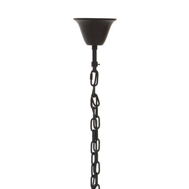 Orsina Babylon Modern Matte Black 6-Bulb Chandelier with Glass Shades
