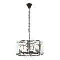 Orsina Babylon 6-Light Black Chandelier | Matte Iron & Glass