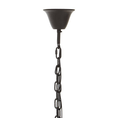 Orsina Babylon 6-Light Black Chandelier | Matte Iron & Glass