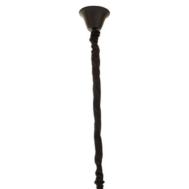 Orsina Babylon 6-Light Black Chandelier | Matte Iron & Glass