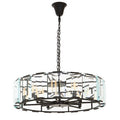 Orsina Babylon Large Black Chandelier – 12 Light Glass Pendant Light