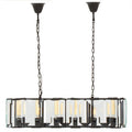 Orsina Babylon 12-Light Crystal Pendant – Matte Black Rectangular Light