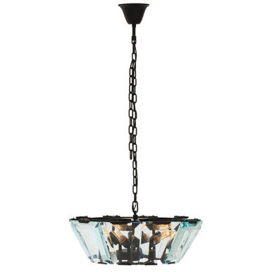 Orsina Babylon 5-Light Small Pendant Light | Black Geometric Metal